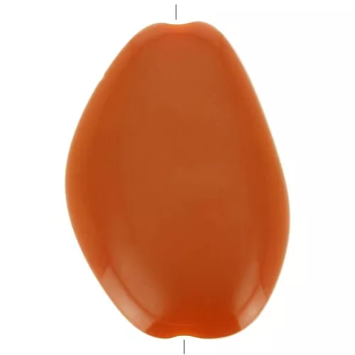 Perlina piatta irregolare opaca in resina 38x26 mm - Fauve x1