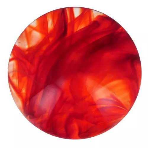 Cabochon acrilico rotondo 16 mm - Rosso marmorizzato x1