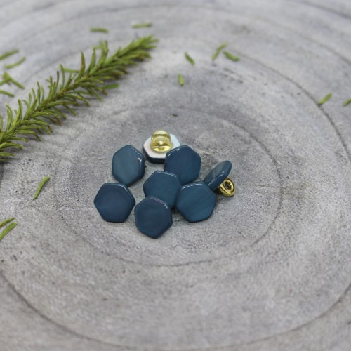 Bottone a coda in metallo-madreperla tinta -AtelierBrunette Quarzo 10mm - River x1