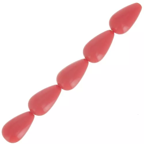 Perle di resina opaca 14x8 mm - Terracotta x6