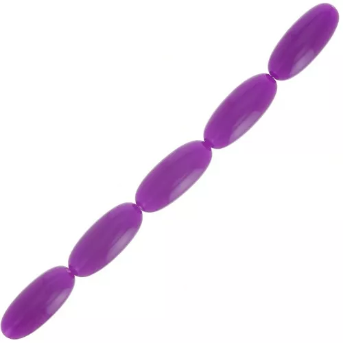 Perline oliva in resina 16x7 mm - Prugna x12