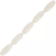 Perline oliva in resina 16x7 mm - Ecru x12