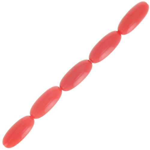 Perline oliva in resina 16x7 mm - Terracotta x12