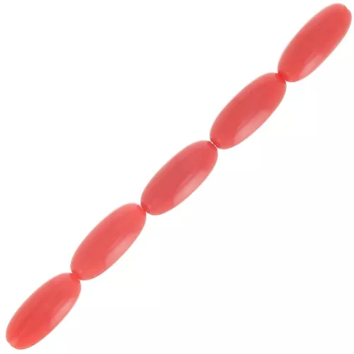Perline oliva in resina 16x7 mm - Terracotta x12