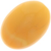 Cabochon ovale di resina traslucida 18x13 mm - Giallo miele marmorizzato x1