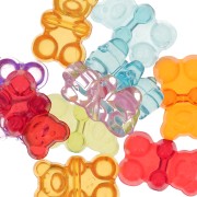 Set di perline orsacchiotto 19x12 mm - Foro orizzontale - Multicolore x10|raw }}