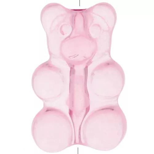 Perla Orsacchiotto 17x11 mm - foro verticale - Rosa chiaro x1