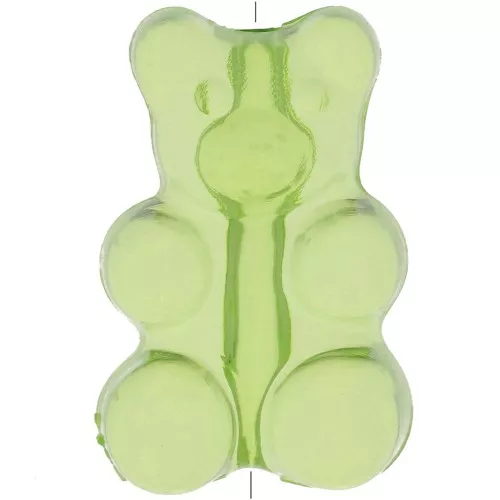 Perla Orsacchiotto 17x11 mm - foro verticale - verde chiaro x1
