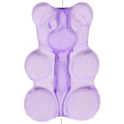Perla Orsacchiotto 17x11 mm - foro verticale - Viola x1|raw }}