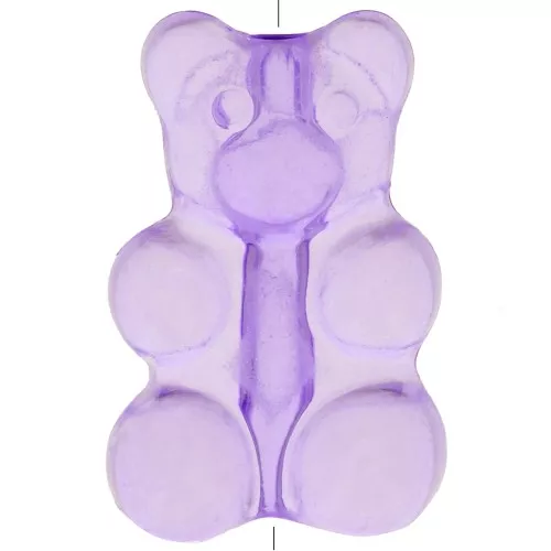 Perla Orsacchiotto 17x11 mm - foro verticale - Viola x1