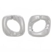 Collegamento quadrato ritorto in acrilico 31x29 mm - Argentato x1