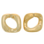 Collegamento quadrato ritorto in acrilico 31x29 mm - Dorato x1