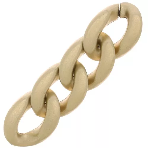 Collegamento ovale in plastica ritorta 28x20 mm - dorato opaco x1