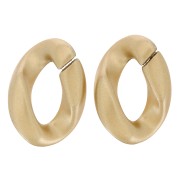 Collegamento ovale in plastica ritorta 28x20 mm - dorato opaco x1