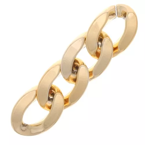 Collegamento ovale ritorto in plastica 23x16 mm - Dorato x1