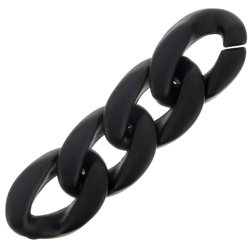 Collegamento ovale ritorto in plastica 23x16 mm - Nero opaco x1