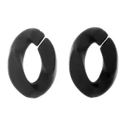 Collegamento ovale ritorto in plastica 23x16 mm - Nero opaco x1