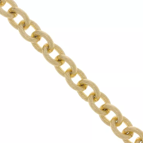 Catena in alluminio maglia forzatina 16,9 mm - maglie aperte - Dorato x50cm
