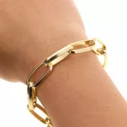 Catena in alluminio Maglia rettangolare 10,3 mm - maglie aperte - Dorato x1m