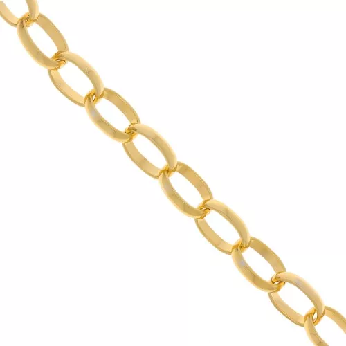 Catena in alluminio Jaseron ovale 15 mm - maglie aperte - dorato x50cm