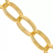 Catena in alluminio Jaseron ovale 15 mm - maglie aperte - dorato x50cm