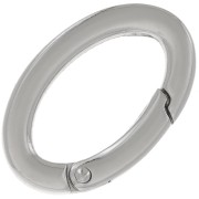 Chiusura ovale moschettone 30 mm - Rodio x1