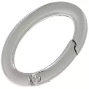 Chiusura ovale moschettone 30 mm - Rodio x1
