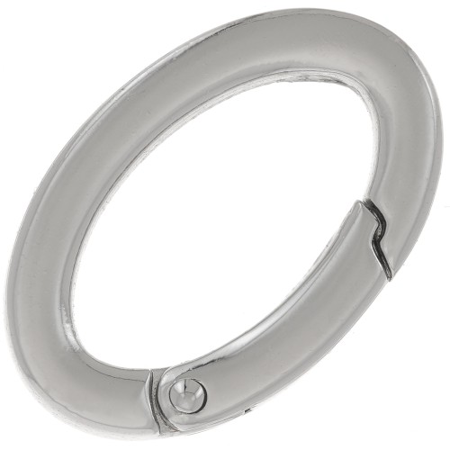 Chiusura ovale moschettone 30 mm - Rodio x1