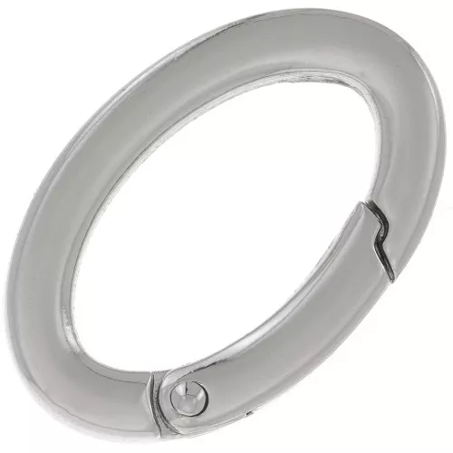 Chiusura ovale moschettone 30 mm - Rodio x1