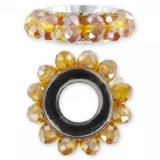 Pendente rondelle sfaccettate 18 mm Topaz AB x1