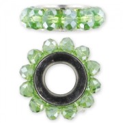 Pendente rondelle sfaccettate 18 mm Peridot AB x1|raw }}