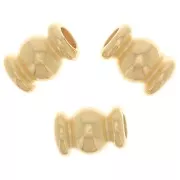 Perline a tubo rotondo 5x3 mm - Dorato con oro fino x5
