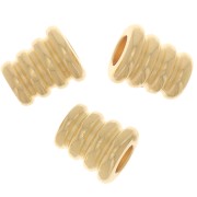 Perline a cono lavorate 5.5x5 mm - Dorato con oro fino x5|raw }}