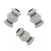 Perline a tubo rotondo 5x3 mm - Placcatura in argento antico x5
