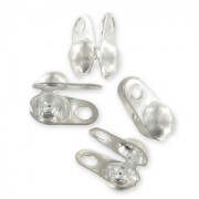 Terminali catena con palline mm. 3,2 Placcatura argento antico x10