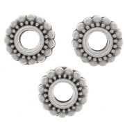 Perline rotonde lavorate 7 mm - Placcatura in argento antico x6|raw }}