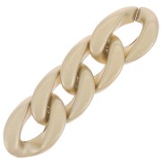 Collegamento ovale in plastica ritorta 23x16 mm - Dorato opaco x1|raw }}