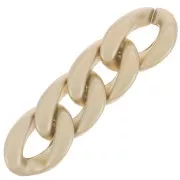 Collegamento ovale in plastica ritorta 23x16 mm - Dorato opaco x1