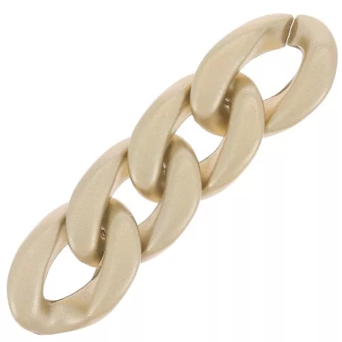 Collegamento ovale in plastica ritorta 23x16 mm - Dorato opaco x1