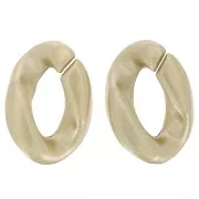 Collegamento ovale in plastica ritorta 23x16 mm - Dorato opaco x1