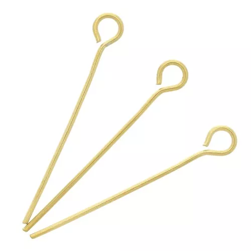 Chiodini a testa tonda 26x0.7 mm - Acciaio inossidabile dorato 304 x6