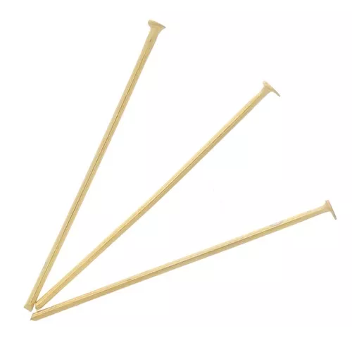 Chiodi a testa piatta 25x0,7 mm - acciaio inossidabile 304L Dorato x6