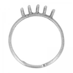 Anello 10 asole argentato brunito