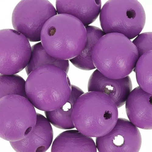 Tonde in legno mm. 10 Amethyst x10