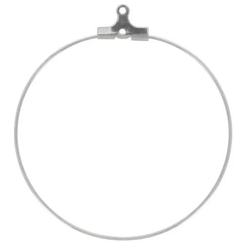 Orecchini a cerchio grande da decorare 40 mm - Acciaio inossidabile 304L x2