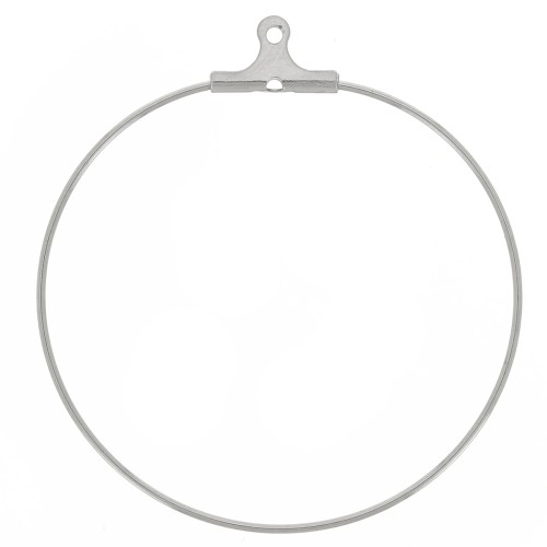 Orecchini a cerchio grande da decorare 35 mm - Acciaio inossidabile 304 x2