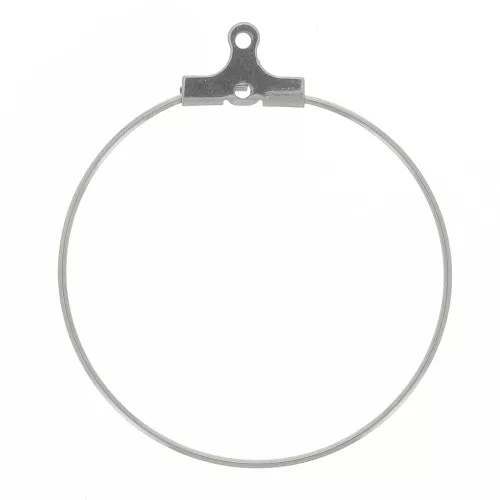 Orecchini a cerchio grande da decorare 30 mm - Acciaio inossidabile 304L x2