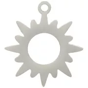 Ciondolo sole scavato 16x15 mm - Acciaio inossidabile 304 x1