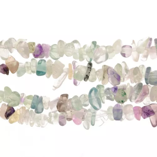 Perle di chips di pietra semi preziosa 8 - 11 mm - Fluorite x80cm