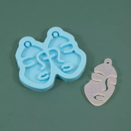 Orecchino fai da te stampo in Silicone olografico stampo in resina epossidica di cristallo ciondoli a cuore creazione di gioielli decorazione stampo per colata  36